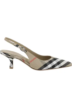 Burberry Buty, Kobieta, Beżowy, 37 EU, Eleganckie Kitten Heel Obcasy
