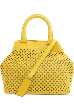 Bally Pre-owned, Kobieta, Żółty, ONE SIZE, Skóra, Pre-owned Skórzane torebki