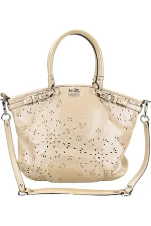 Coach Pre-owned, Kobieta, Beżowy, ONE SIZE, Skóra, Pre-owned Skórzane torebki