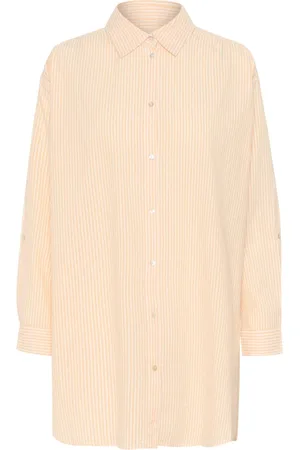 Saint Tropez Sukienki, Kobieta, Beżowy, 2XL, Oversized Koszula Bluzka Morelowy Nektar