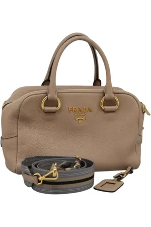Prada Pre-owned, Kobieta, Beżowy, ONE SIZE, Skóra, Pre-owned Skórzane torebki