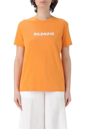 Aspesi Koszulki, Kobieta, Pomarańczowy, XS, Niebieski T-shirt z okrągłym dekoltem dla kobiet