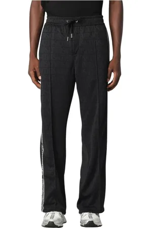 VERSACE Spodnie, Mężczyzna, Czarny, L, Czarne Track Pants dla Mężczyzn