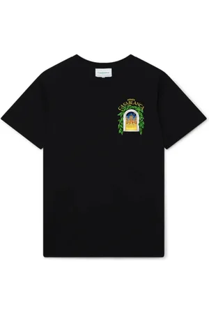 Casablanca Koszulki, Mężczyzna, Czarny, L, Avenida T-shirt