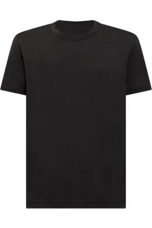 Dolce & Gabbana Koszulki, Mężczyzna, Czarny, S, Haftowany Czarny T-shirt z bawełny