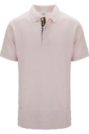 Burberry Koszulki, Mężczyzna, Różowy, S, Męski Polo z Guzikami