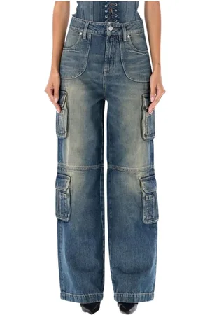 MISBHV Jeansy, Kobieta, Niebieski, W27, Niebieskie Jeansyy Cargo Stylowy Nowoczesny Wygląd
