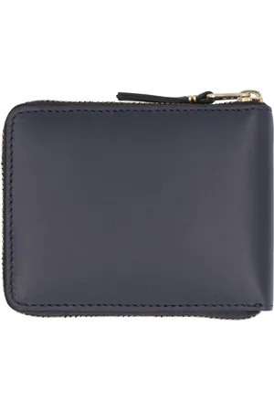 Comme des Garçons Akcesoria, unisex, Niebieski, ONE SIZE, Klasyczny Portfel Skórzany