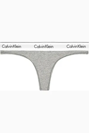 Calvin Klein Bielizna, Kobieta, Szary, L, Bawełna, Majtki String Modern Cotton