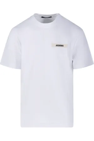Jacquemus Koszulki, Mężczyzna, Biały, M, Biała koszulka Gros Grain