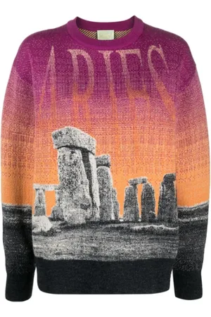 ARIES Swetry, Mężczyzna, Wielobarwność, M, Męska Dzianina Henge Multi
