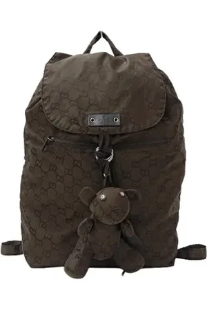 Gucci Pre-owned, Kobieta, brązowy, ONE SIZE, Nylon, Pre-owned Nylon gucci-bags