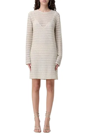 Missoni Sukienki, Kobieta, Beżowy, XS, Złota Teksturowana Mini Sukienka Elegancki Styl
