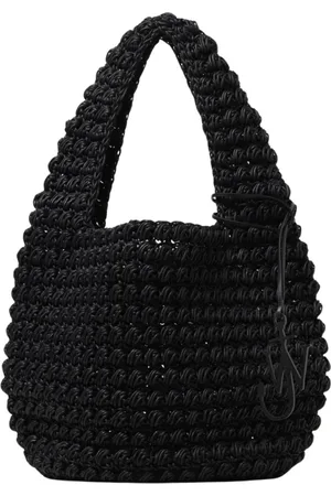 J.W.Anderson Torebki, Kobieta, Czarny, ONE SIZE, Żółta Torba na ramię z kotwicą szydełkową