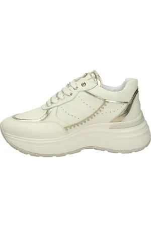 Janet&Janet Buty, Kobieta, Biały, 39 EU, Niskie skórzane trampki