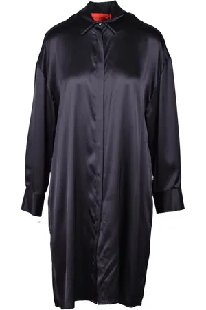 FARFETCH Sukienki, Kobieta, Czarny, S, Jedwab Elastan Koszula