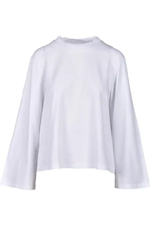 FARFETCH Koszulki, Kobieta, Biały, M, Miękki T-shirt z bawełny