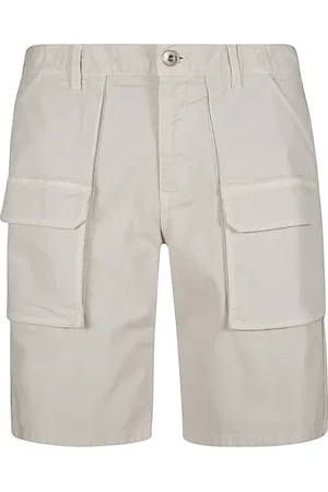 ELEVENTY Szorty, Mężczyzna, Biały, W30, Bawełna, Bermuda Fatigue Shorts