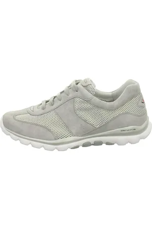 Gabor Buty, Mężczyzna, Szary, 38 1/2 EU, Skóra, Srebrno-szare sznurowane sneakersy