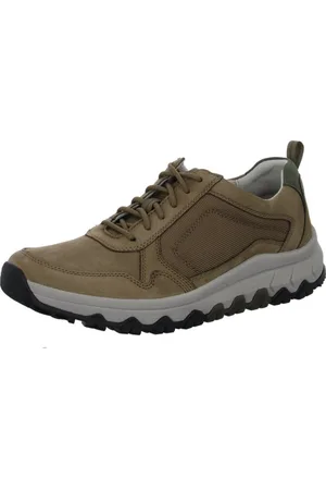 Gabor Buty, Mężczyzna, brązowy, 41 1/2 EU, Skóra, Brązowe sznurowane sneakersy