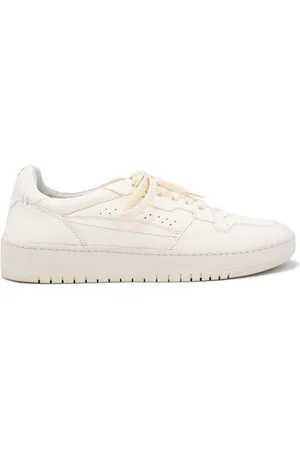 ELEVENTY Buty, Mężczyzna, Biały, 45 EU, Len, Sneakersy ze skóry jelenia