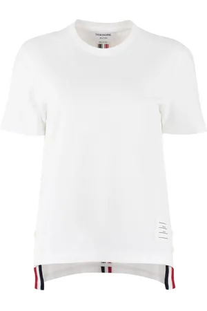Tシャツ・カットソー THOM BROWNE Women Sweater FJT002A00535415 Blue Classic Loopback 4 Bar Sweatshirt | Thom Browne