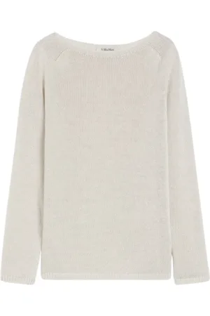 Tシャツ・カットソー MAX MARA Sand Wool Blend Plata Sweater Organic cotton sweatshirt, ivory | Weekend Max Mara