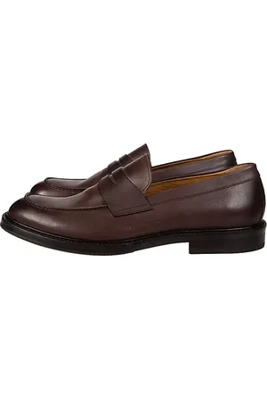 ELEVENTY Buty, Mężczyzna, brązowy, 42 EU, Ręcznie robione skórzane buty Penny Loafer