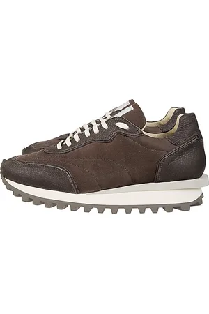 ELEVENTY Buty, Mężczyzna, brązowy, 43 EU, Zamsz, Sneaker z jedwabiu i zamszu
