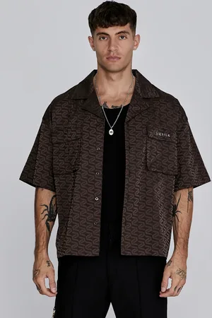 SikSilk Męska Brązowa Koszula Utility M