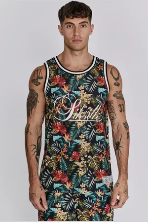 SikSilk Męski Wielokolorowy Tank Top Koszykarski M