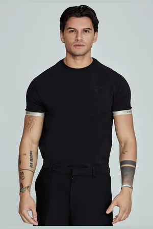 SikSilk Męska Koszulka Czarna XS
