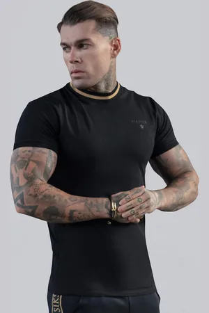 SikSilk Męska Koszulka Czarna XS