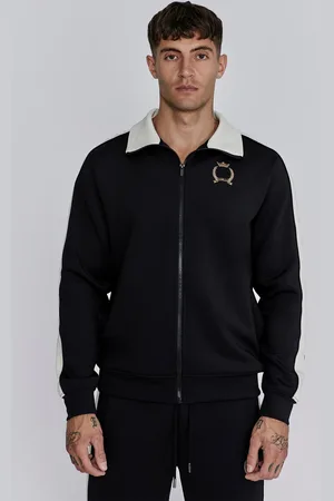 SikSilk Męska Czarna Bluza z Kapturem Crest S