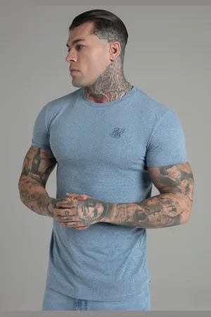 SikSilk Męska Koszulka T w Kolorze Niebieskim Melanż XS