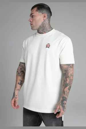 SikSilk Męska Ecriu Oversize T-Shirt S