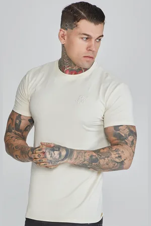 SikSilk Męska Ecriu Muscle Fit Koszulka S