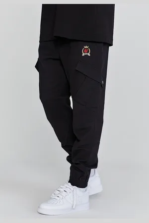 SikSilk Męskie Czarne Spodnie Cargo XS
