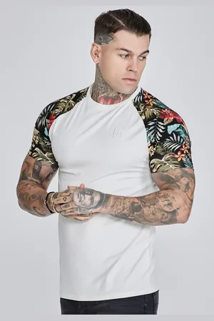 SikSilk Męski Ecru T-Shirt Raglan M