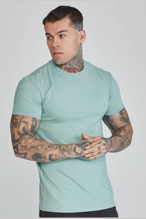 SikSilk Męska Zielona Koszulka Muscle Fit S