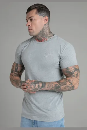 SikSilk Męska Szara Koszulka z Melanżu XS