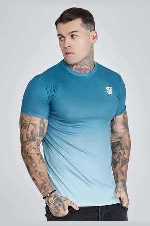 SikSilk Męski Zielony T-Shirt Fade S