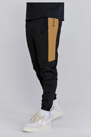 SikSilk Męskie Czarne Spodnie Dresowe Muscle Fit M