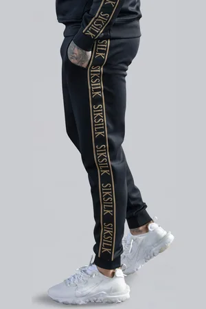 SikSilk Męskie Czarne Joggery Muscle Fit S