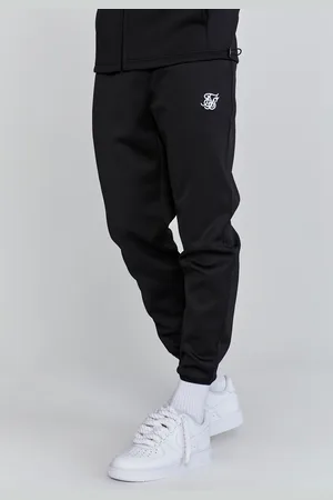 SikSilk Męskie Czarne Spodnie Dresowe Muscle Fit XS