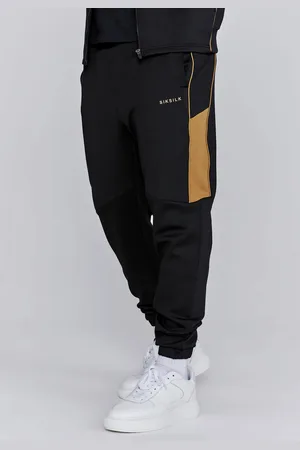 SikSilk Męskie Czarne Dżoggery Muscle Fit S