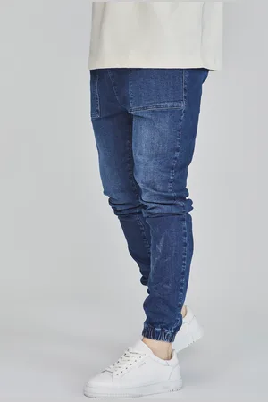 SikSilk Męskie Niebieskie Dżinsowe Dresy S