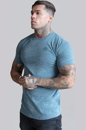 SikSilk Męska Koszulka T-Shirt w Kolorze Niebieskim Melanż XS