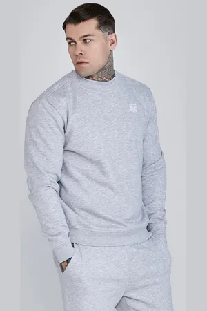 SikSilk Męski Sweter Essentials w Kolorze Szarym Melanżowym XS