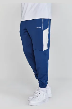 SikSilk Męskie Granatowe Spodnie Dresowe Muscle Fit S